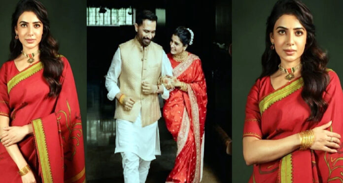 Samantha Ruth Prabhu confirms pregnancy during Maa Inti Bangaram success meet in Hyderabad.